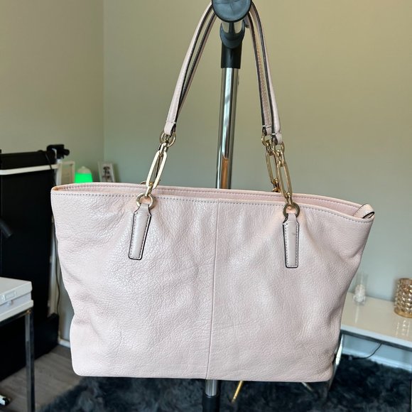 Blush Pink Luxury Coach Tote style 26769 - Picture 2 of 4
